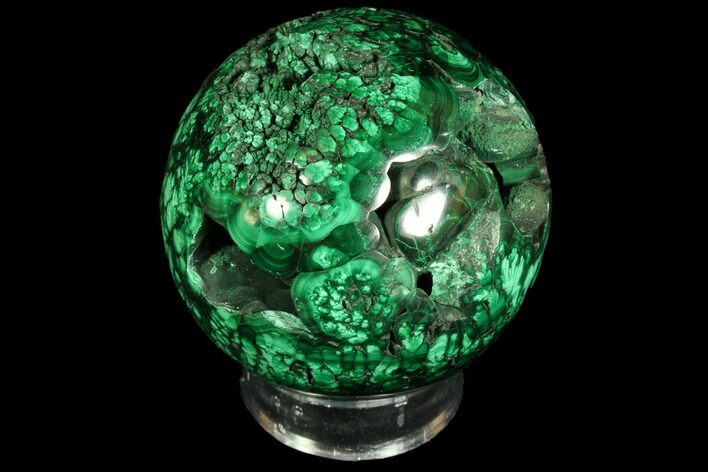 Beautiful, Polished Malachite Sphere - Congo #92880